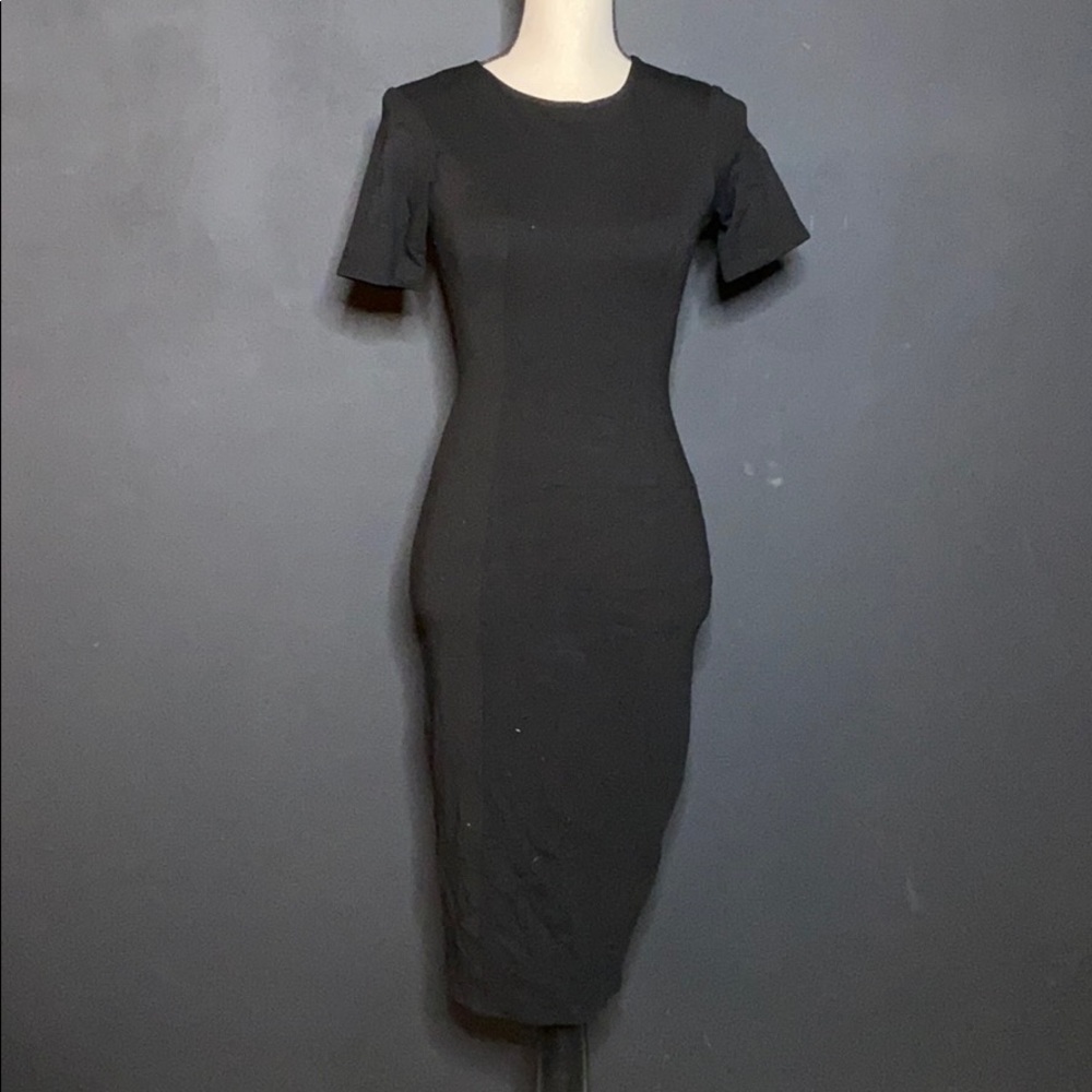 Black fitted dress